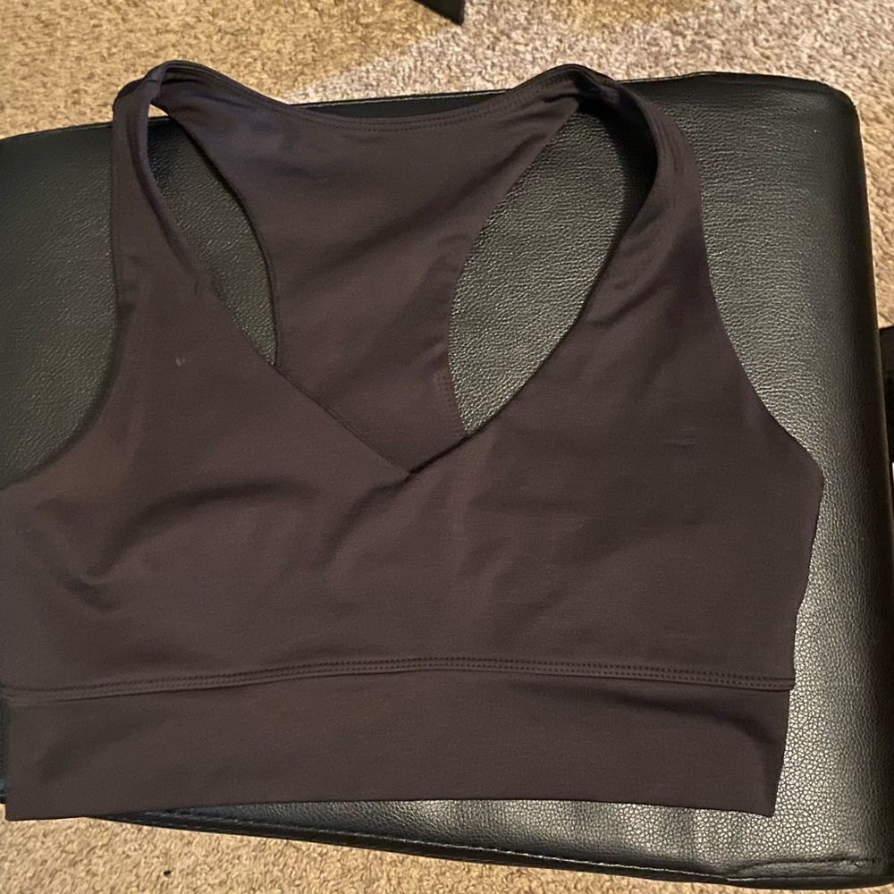 Balance athletica, black sports bra, size medium